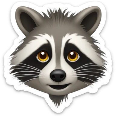 Raccoon with a Mohawk  sticker