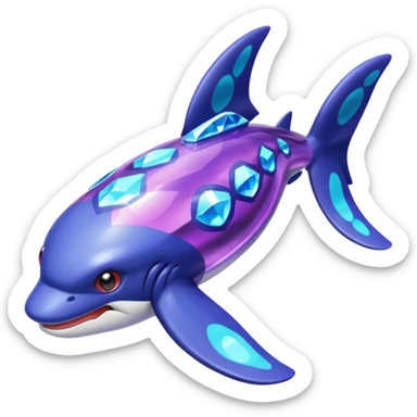 Pokemon legendary purple and cian crystal kyogre sticker