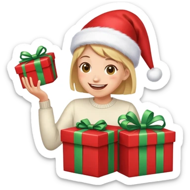 Opening presents  sticker