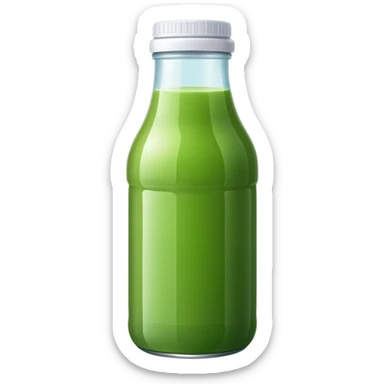 Green juice bottled sticker
