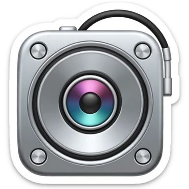 audio metallic silver chrome sticker