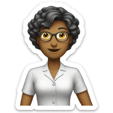 teacher in front of the clas sticker