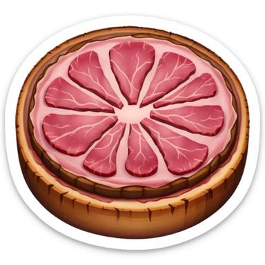 round meat slice roasted  sticker