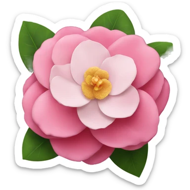 camellia flower sticker