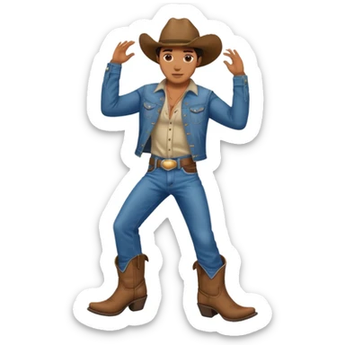 cowboy twerking sticker
