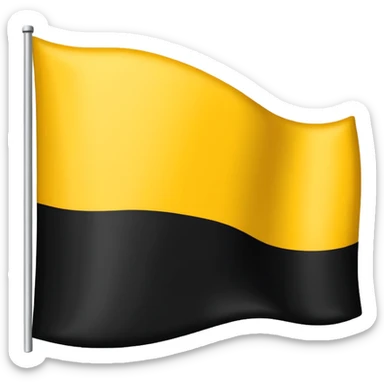 Flag tricolour up to down (black up)( yellow middle) and (white - bottom) sticker