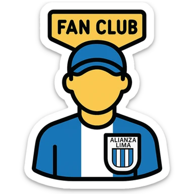 user icon representing a fan club for Alianza Lima, using the team's blue and white colors sticker