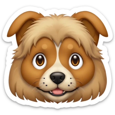 the face of a hip dog with piercings sticker