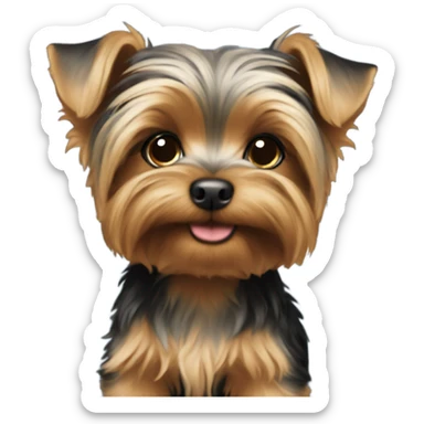 Yorkie puppy standing sticker