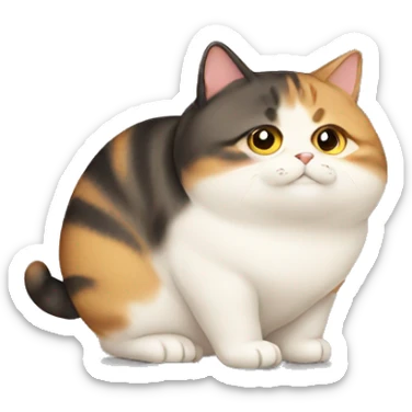 fat cat sticker