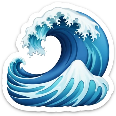create realistic sea waves  sticker