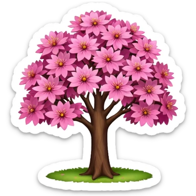 Árbol rosa sticker