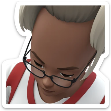 serene girl in solitude sticker