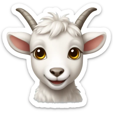 baby goat with thermometer sticker