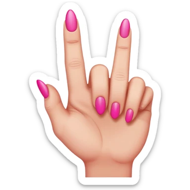 hot pink middle finger sticker