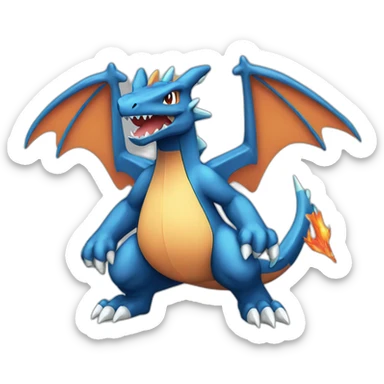 mega charizard x 8 bit sticker