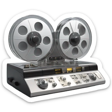 modern magnetophone reel to reel sticker
