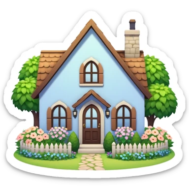 A cottage-core interpretation of the Sims 4 logo sticker