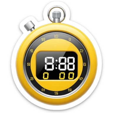 yellow stopwatch  sticker