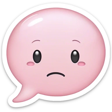 light pink thinking bubble sticker