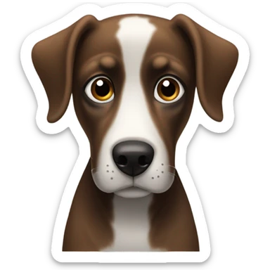 Dog with black fur, brown eyes, floppy ears named Rufus  sticker