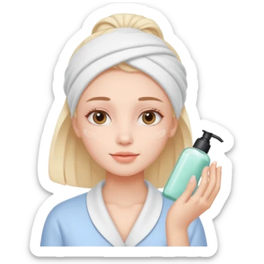 cute pastel colors skin care sticker