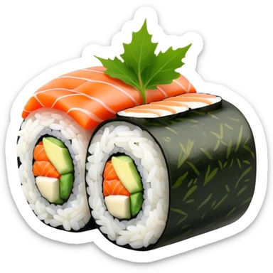 Sushi roll sticker