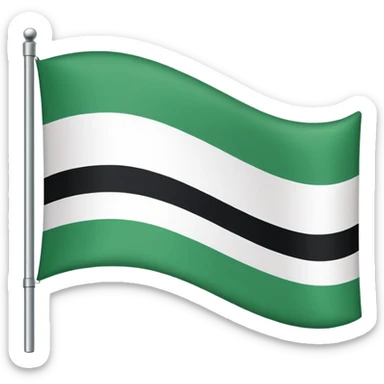 I want a flag as a emoji its made by three colours white green and black sticker
