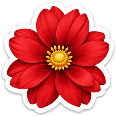 red flower sticker
