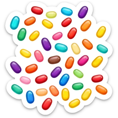Magical jelly beans sticker