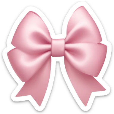 light pink bow on light pink bow sticker