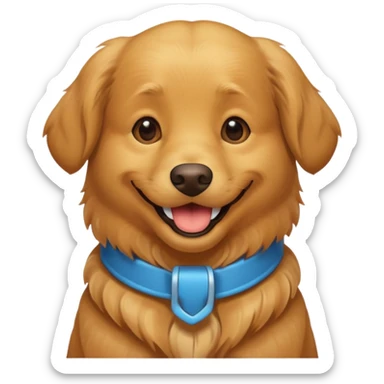I want an emoji of a goldenretriever who is laughing sticker