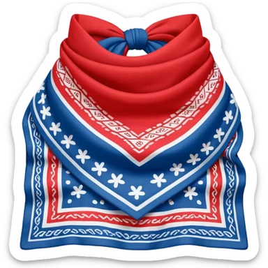 patterned bandana headscarf  sticker