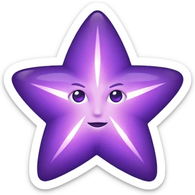 Purple void star that looks ethereal sticker