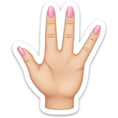 A hand emoji where your pinky finger my finger and your ring finger are sticking down but your other fingers are sticking up sticker