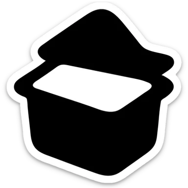 A sauce in a fast food packaging with a green background sticker