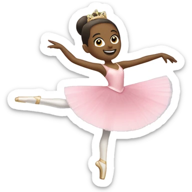 Ballerina dancing with a nutcracker  sticker