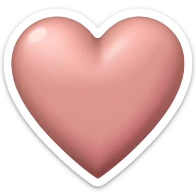 Gray rosy brown heart sticker