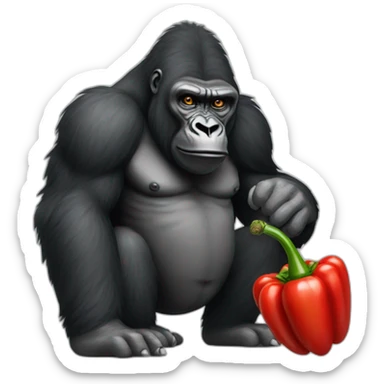 a gorilla smoking hot chili peppers sticker