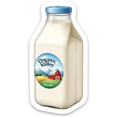 organic valley whole milk sticker