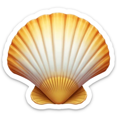 Scallop shell sticker