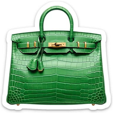 soft green crocodile hermes birkin bag sticker