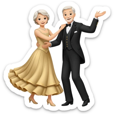 old people Waltz sticker