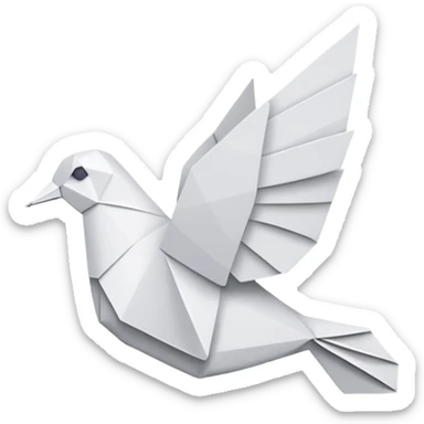 Dove origami minimalist  sticker