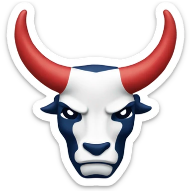 Texans logo with horns up hand  sticker
