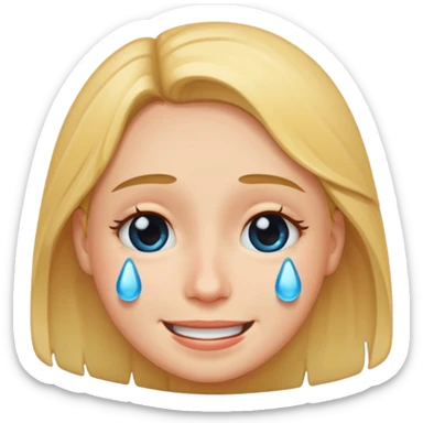 carita sonriente con lagrimas sticker