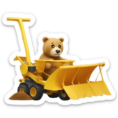 Stuffed animal with a plow sticker