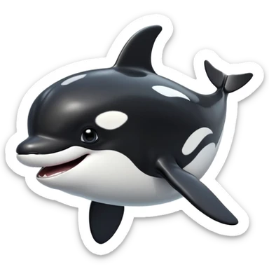 cinematic-comical-orca-portrait-emoji,-head-tilted-dramatically-with-an-exaggeratedly-shocked-expression,-featuring-a-sleek-black-and-white-body-with-wide,-comically-expressive-eyes-full-of-playful-disbelief-and-animated-flippers,-simple sticker