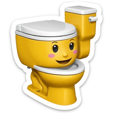 Mustard skibidi toilet sticker