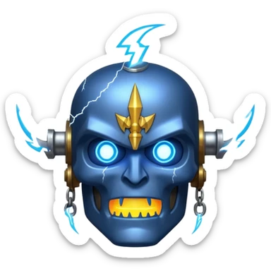 warhammer with lightning infused sticker